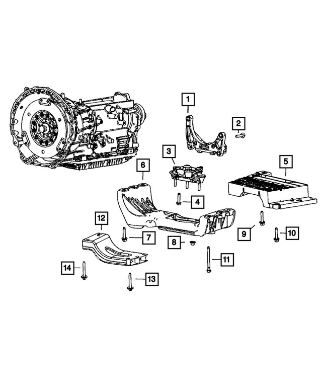 Genuine Mopar Transmission Mount Bracket 68375838aa
