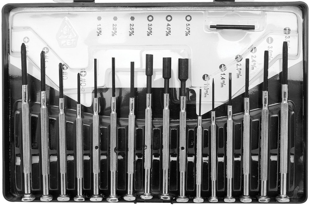 Performance Tool 1422 16 Piece Precision Screwdriver Set