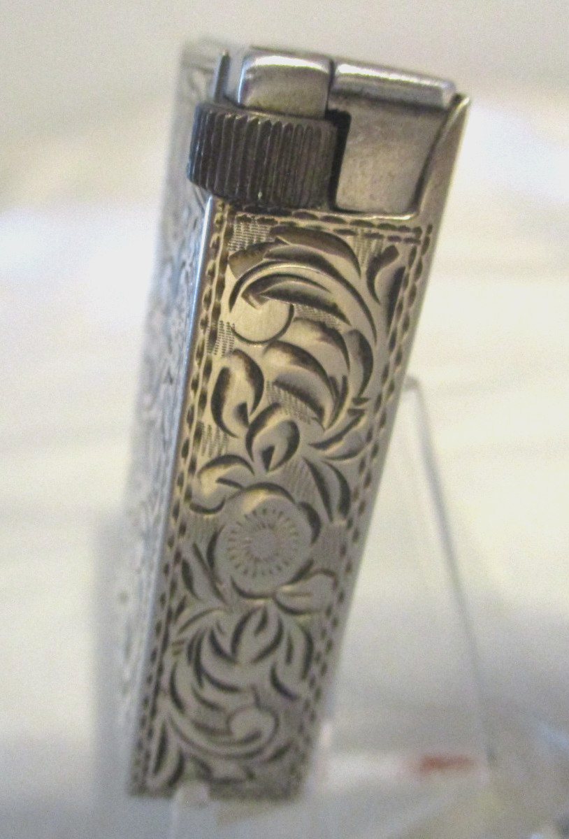 Art Deco Heavy Silver Lighter with Hall Marks 835