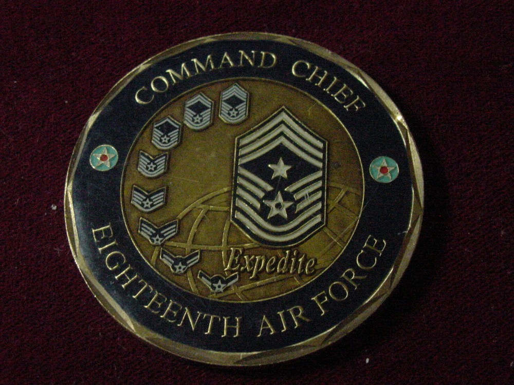 Eighteenth Air Force Challenge Coin 18th 18 AF - Command Chief