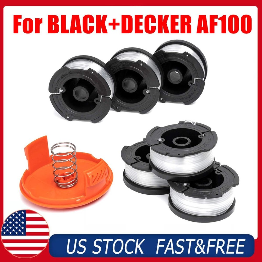 AF-100-3ZP Weed Eater String Trimmer Line Spool for BLACK+DECKER, 6 Pack AF-100