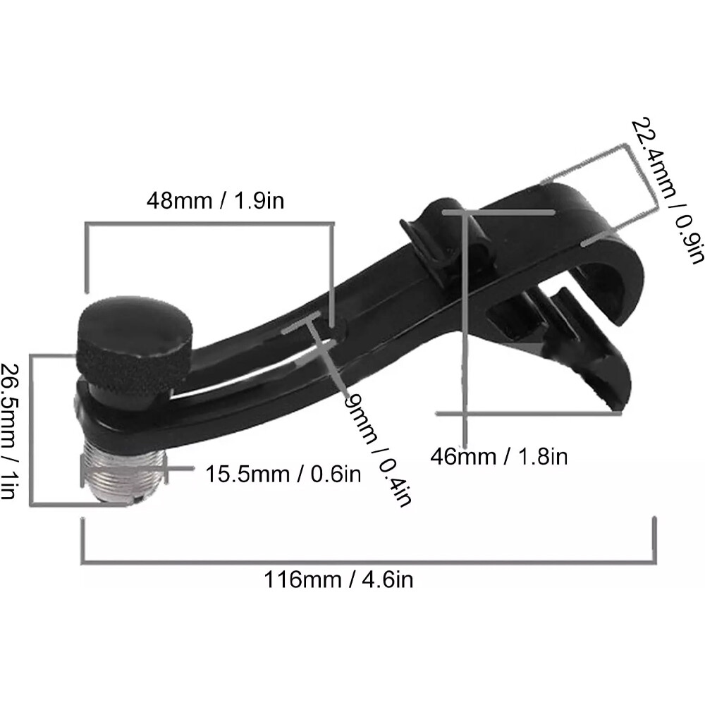 6x Drum Microphone Clip Microphone Drum Mount Drum Rim Mic Clips Drum Micro