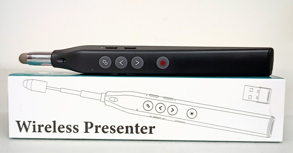 Wireless Presentation Remote Clicker Touch Screen Stylus Pen - Telescopic Point