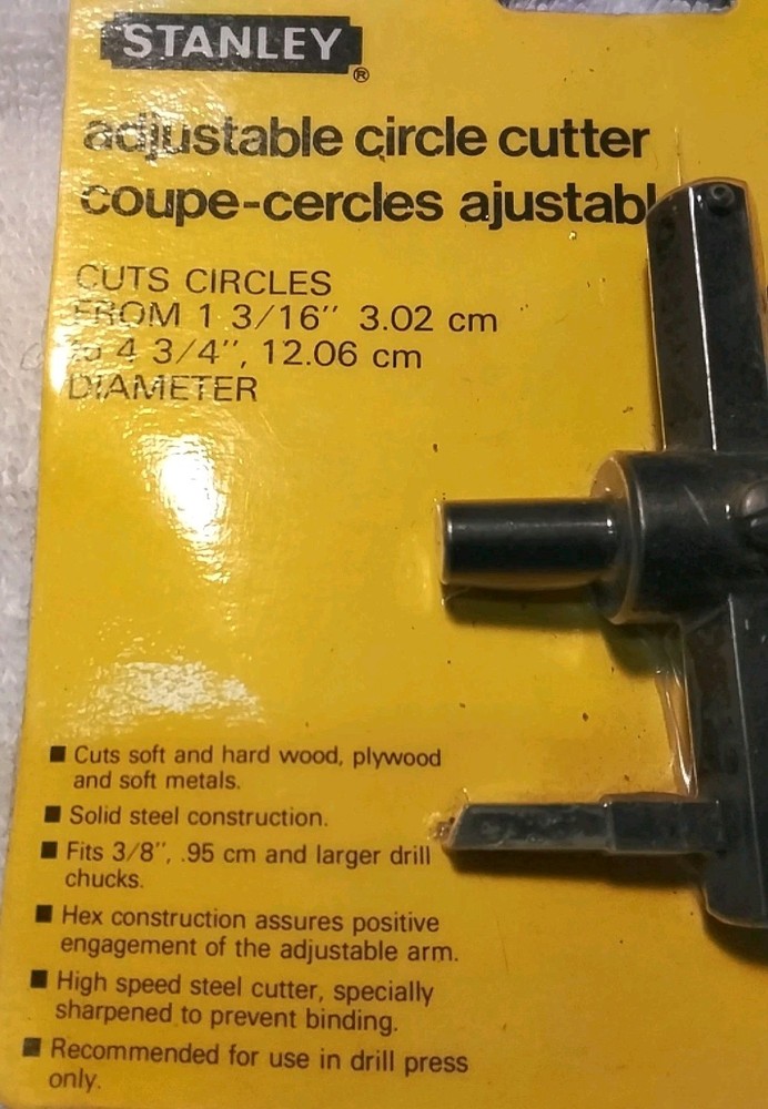04-418 STANLEY ADJUSTABLE CIRCLE CUTTER CANADA 🇨🇦