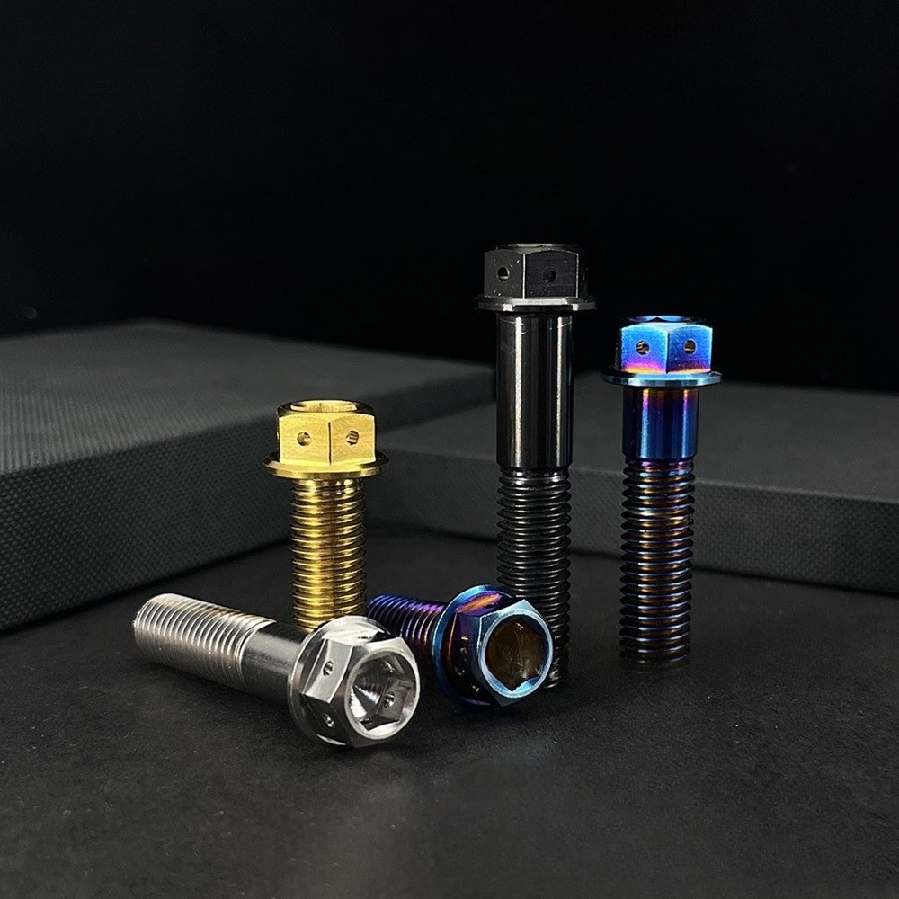 M10 X1.25mm/1.5mm Titanium Bolt Hex Flange Screw 20 25 30 35 40 50 55 70 80 90mm