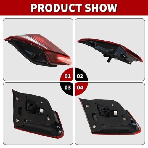 HO2803109 Inner Halogen Tail Light Passenger Side Compatible with 2016 2017