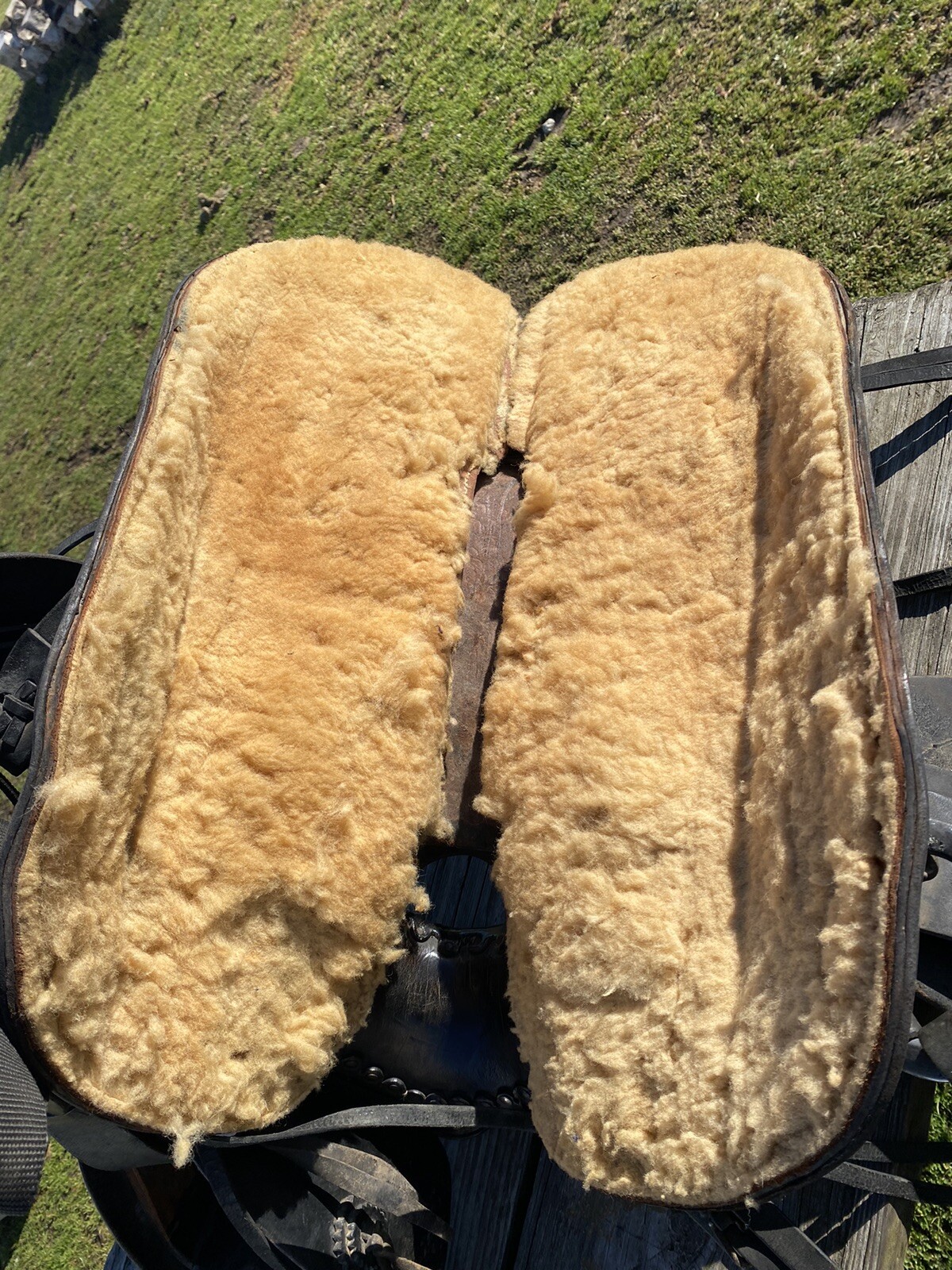 Antique/Vintage J. C. Higgins 15.5” slick seat Western saddle w/tapaderos