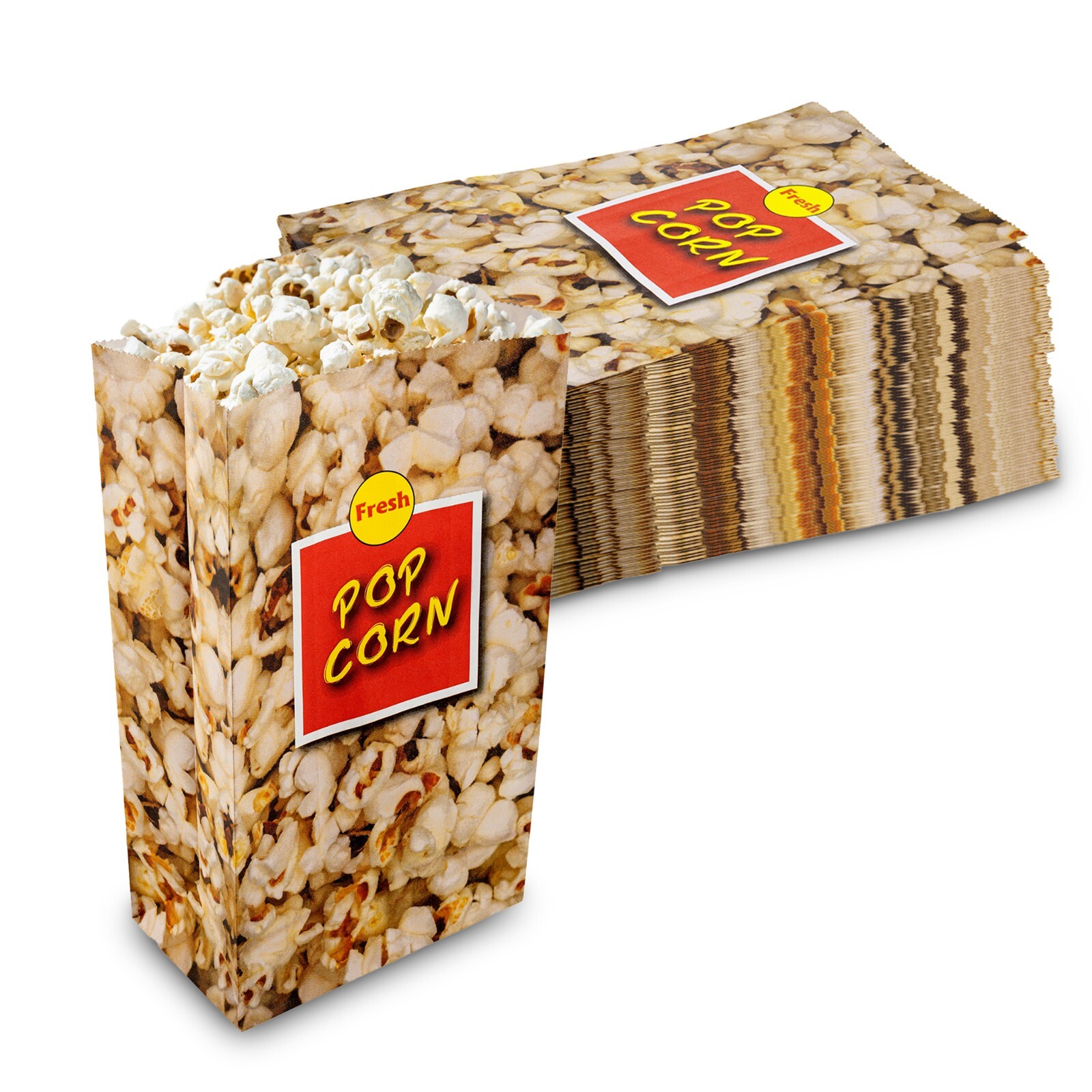 MT Products Popcorn Bags - 46 oz Popcorn Holders with Flat Bottom - Pack of 50