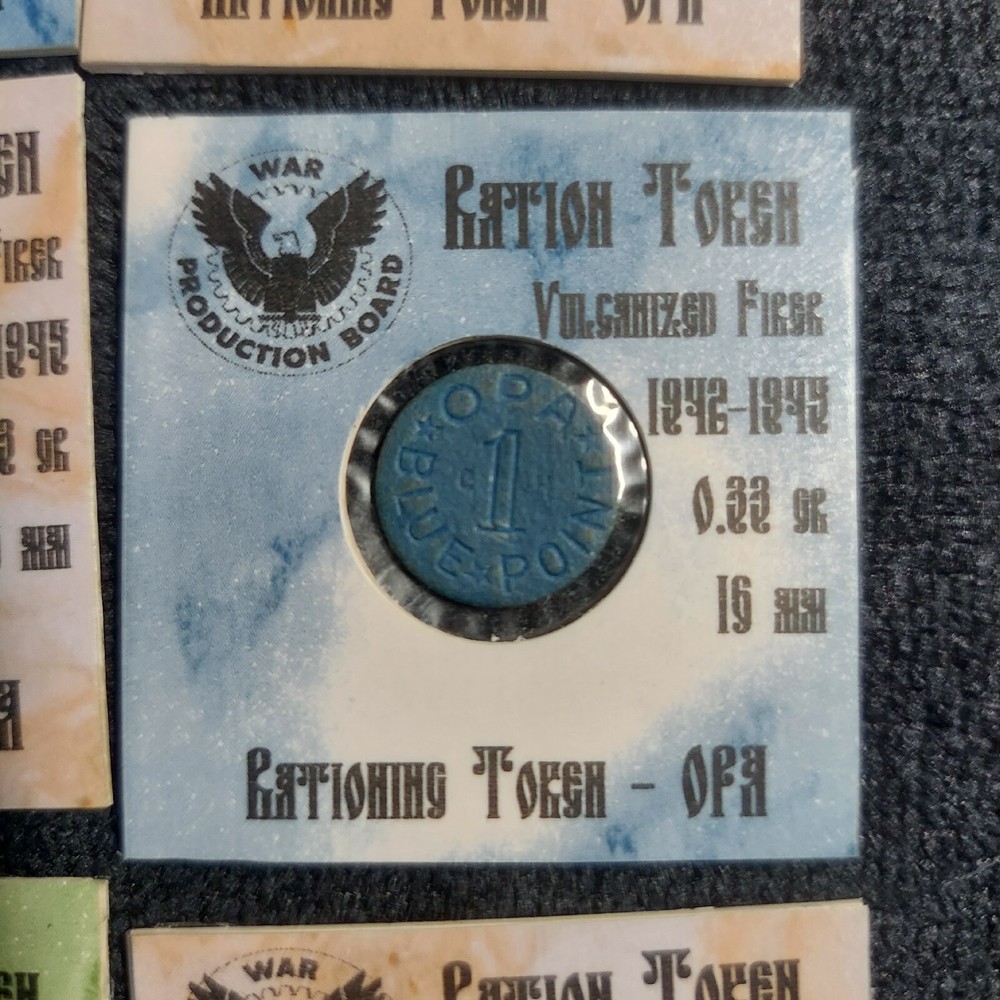 OPA Ration Points Tokens Red and Blue