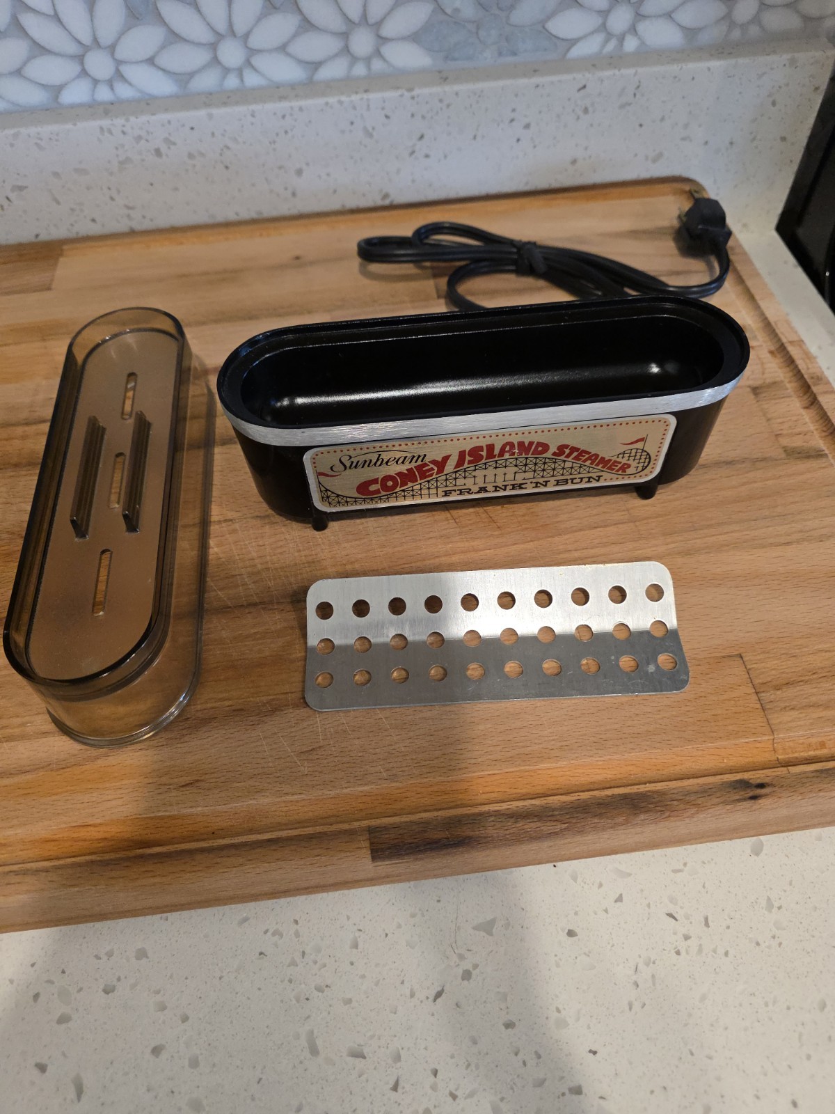 Vintage 1970s Sunbeam Coney Island Frank‘ N Bun Hot Dog Steamer - WORKS