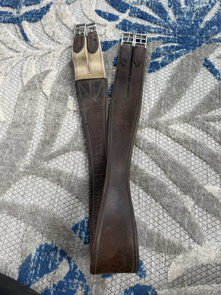 48” Crosby Brown Leather Girth