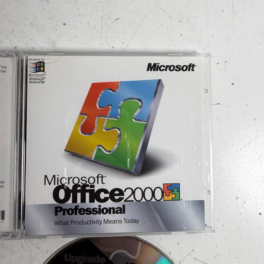 Microsoft Office 2000 Professional Genuine Computer Software CD Set with Key
