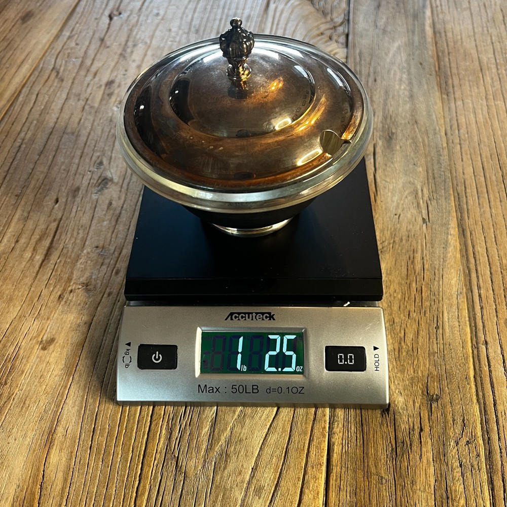 Sheffield Silver Co Covered Dish Silverplate Pyrex Glass Insert