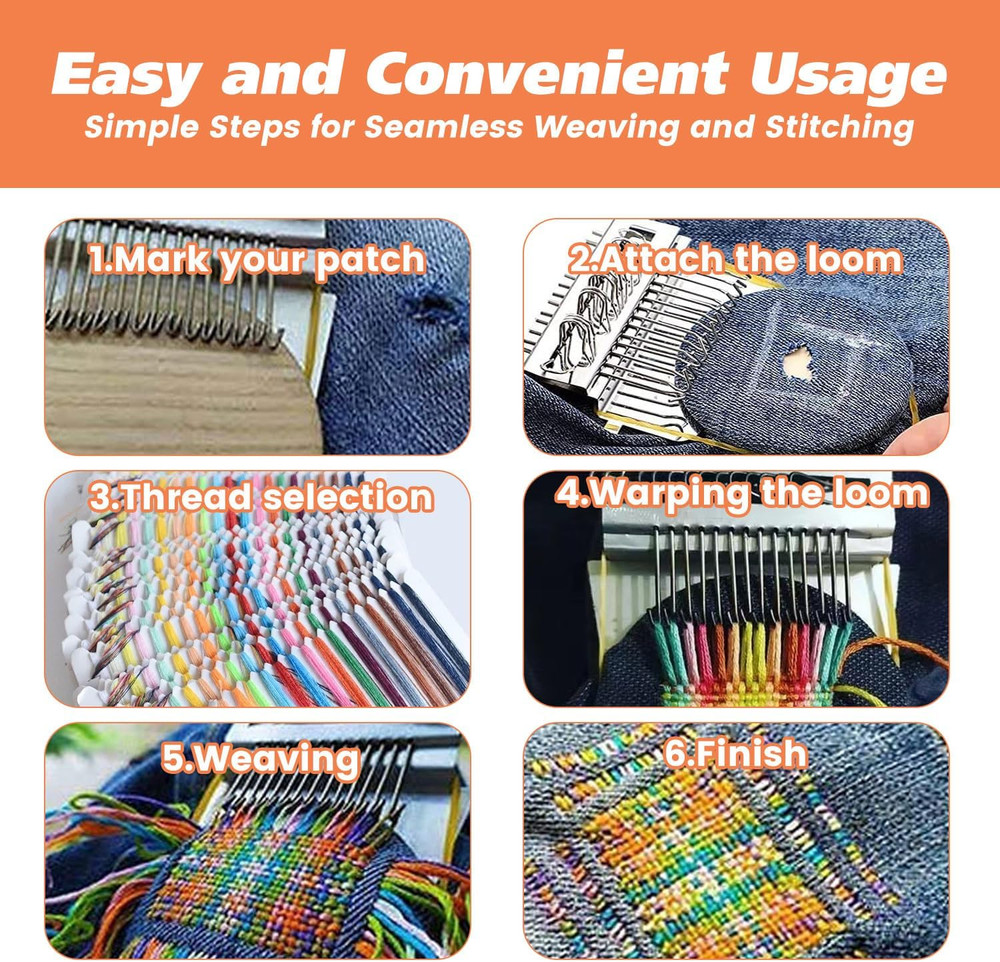 Darning Loom Small Type Weave Tool Quickly Mini Convenient for Mending Jeans Soc