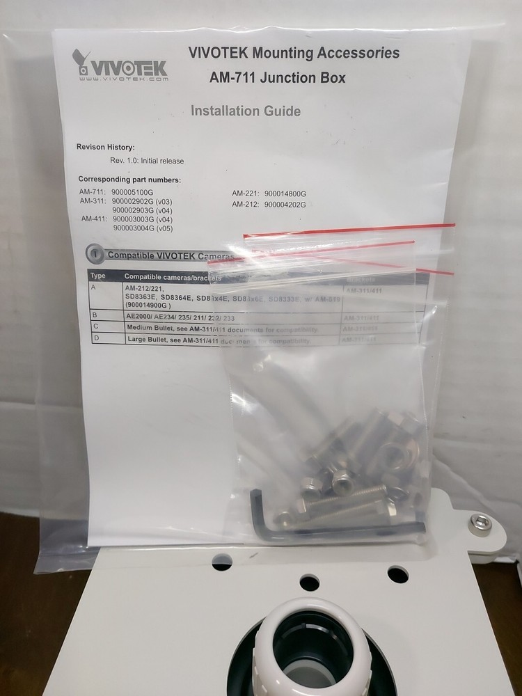 NOS Vivotek AM-711 V01 Junction Mounting Box