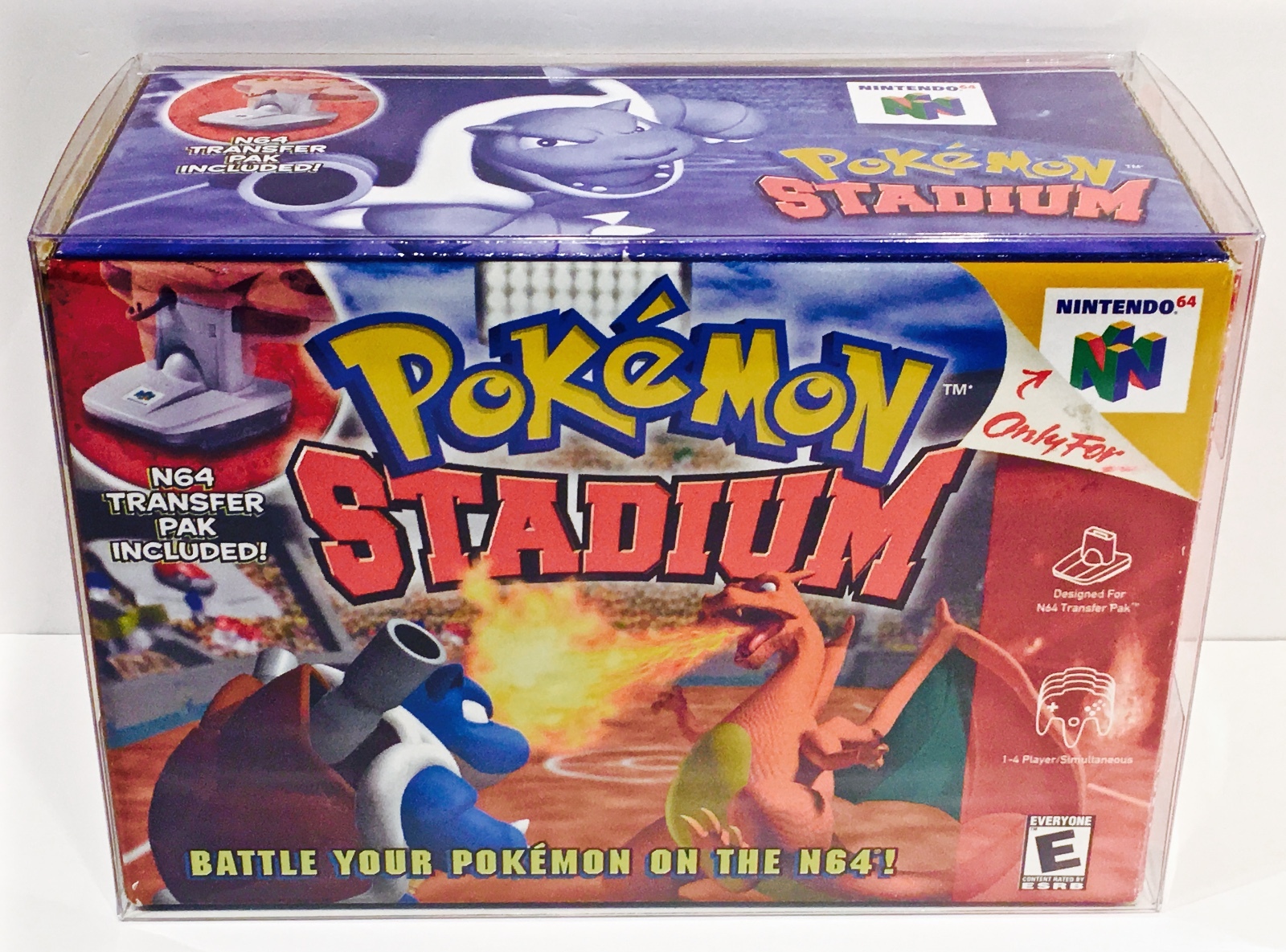 1 Box Protector For N64 POKEMON STADIUM Custom Clear Display Case Nintendo 64
