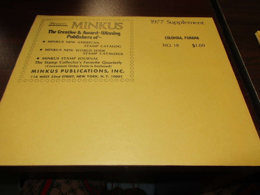 "MINKUS"  1977  SUPPLEMENT COSTA RICA, NICARAGUA  W/FREE SHP.