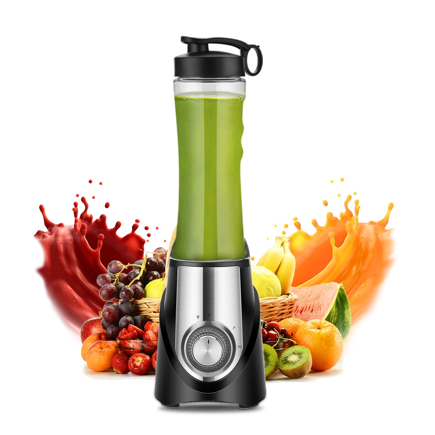 Personal Blender Stainless Steel Juicer Cup Crusher Smoothie Maker Universal US