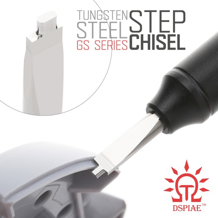 DSPIAE: Step Chisel - Tungsten Steel - Dual Size Gap Scraper Bits