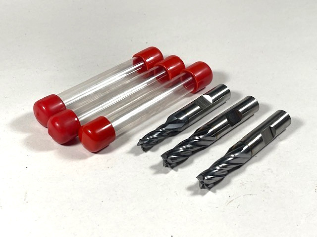 5/16" 4 Flute End Mill Ticn coated Cobalt USA 3pc set