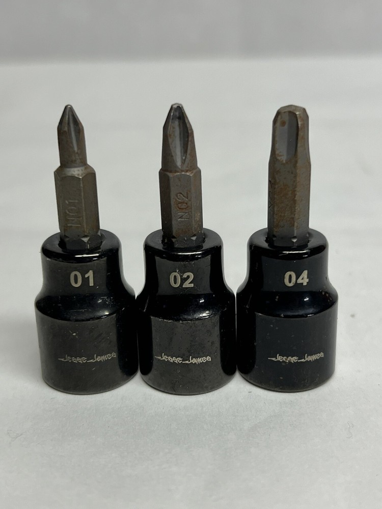 RARE Mac Tools Jesse James WCC 3/8" Drive Specialty Philips Socket Set (3) 1,2,4