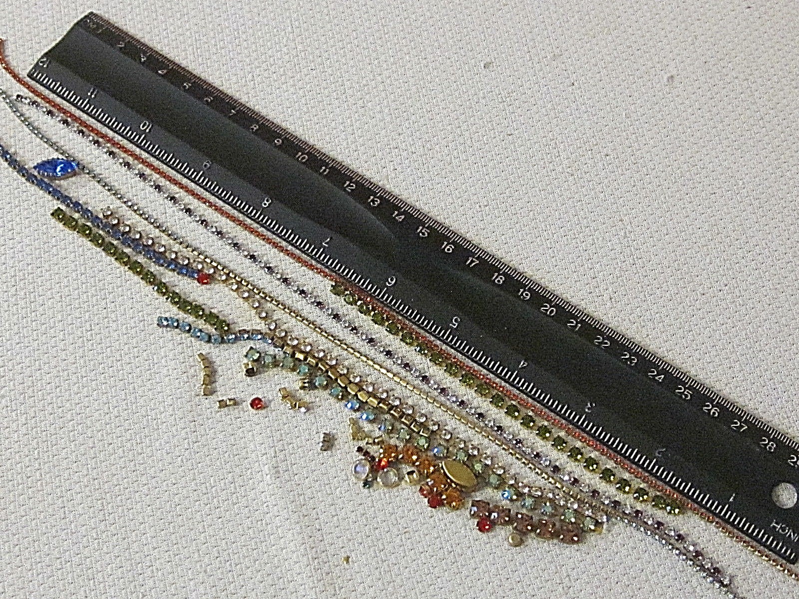 100% SWAROVSKI RHINESTONE CHAIN ROPE STRIPS SETTINGS LOT VTG NOS FINDINGS CRAFTS