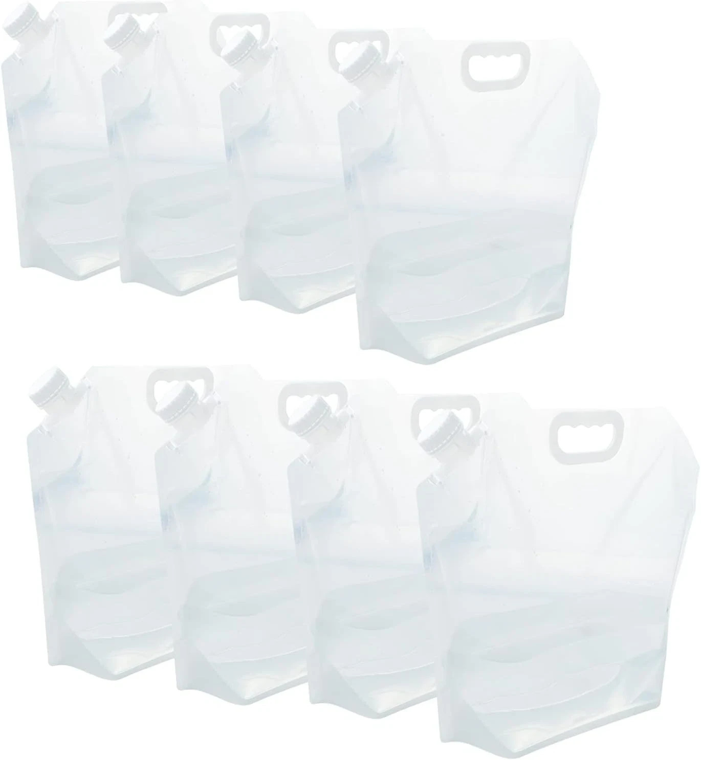 21 Gallons (8 Pcs, 2.6 Gallons Each), Water Storage Containers, Foldable Water B