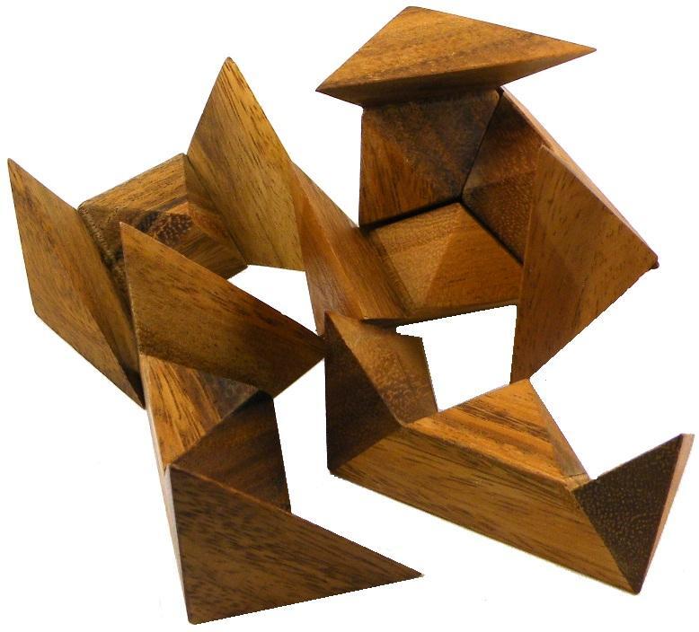 Hexagon Cube - Wooden Puzzle Brain Teaser