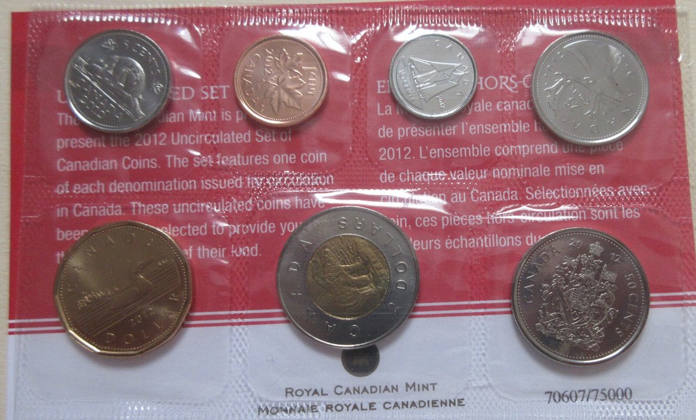 2012 Canada PL Set. Original Mint Packing. UNC Coins (RJ)