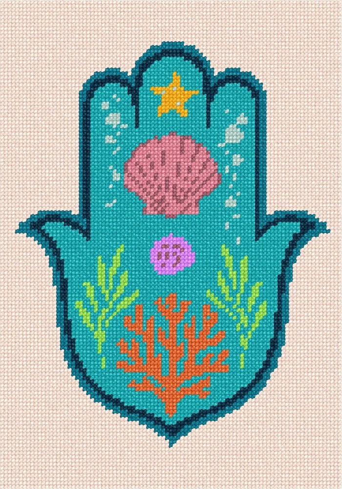 Hamsa Season Summer Needlepoint Canvas