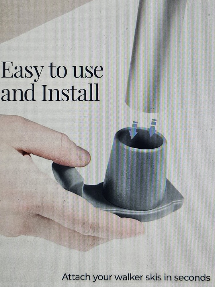 Walker Skis Glides for Folding Walkers 4 Pack Walker Boot End Caps