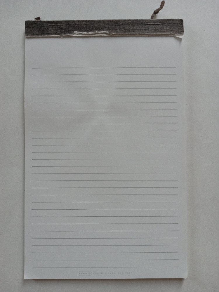 COACH Paper Pad USED
