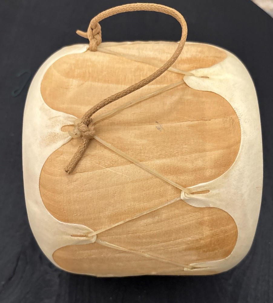 RAWHIDE & WOOD DRUM WITH BEATER