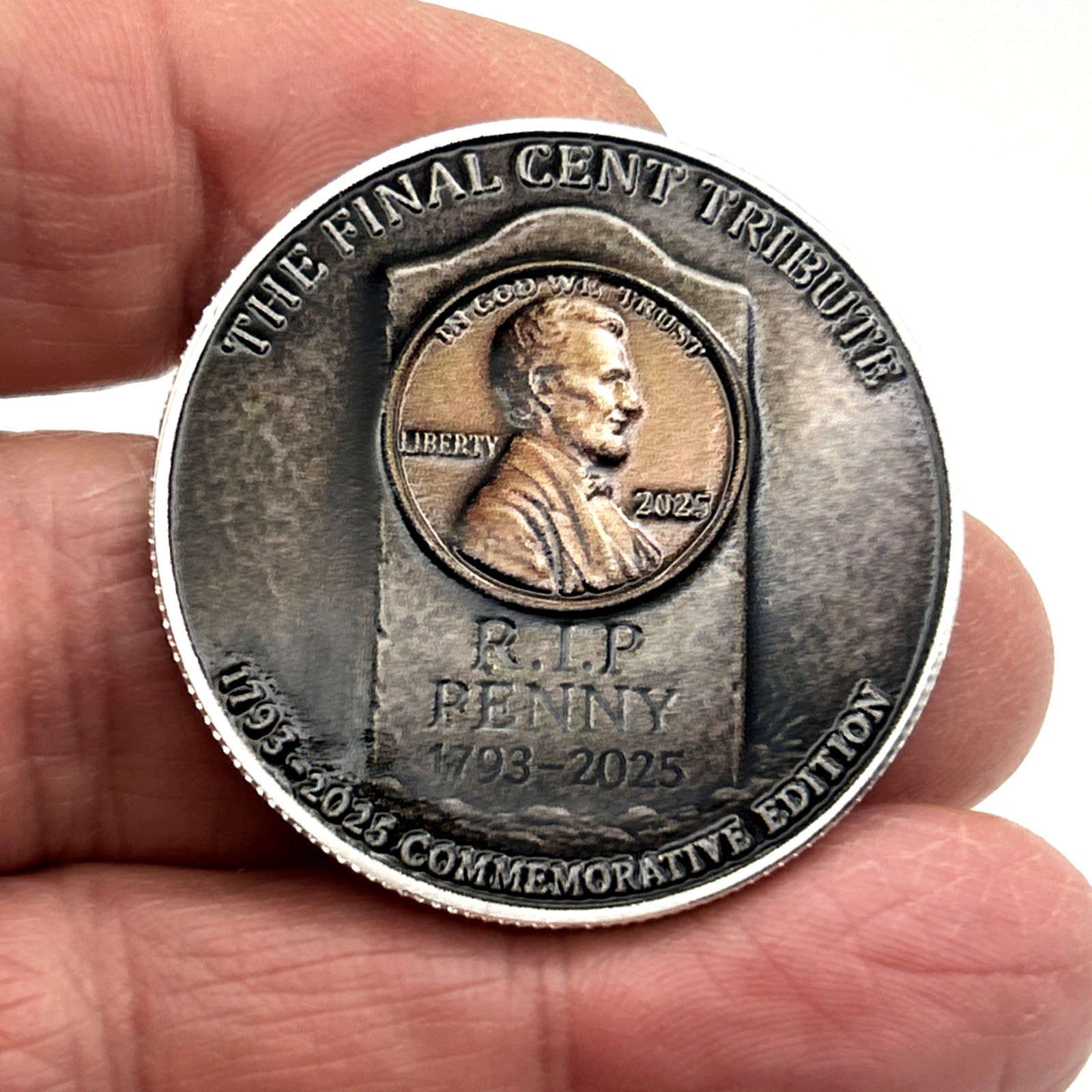 The *Final Cent Tribute* 1793 -2025 - R.I.P. Penny Commemorative Coin Medal
