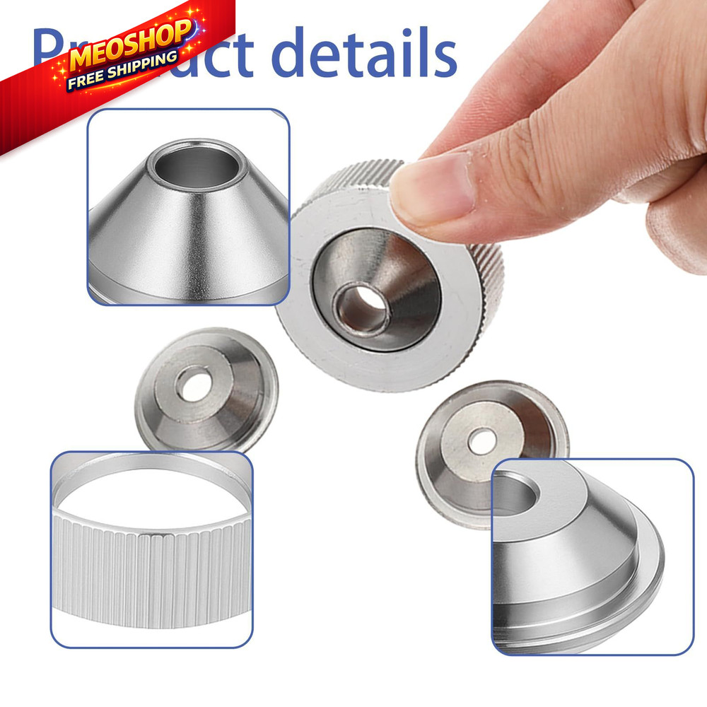 4 PCS Texture Sprayer Orifice Tip Set, 3 Nozzle Tips 1 Threaded Collar sliver