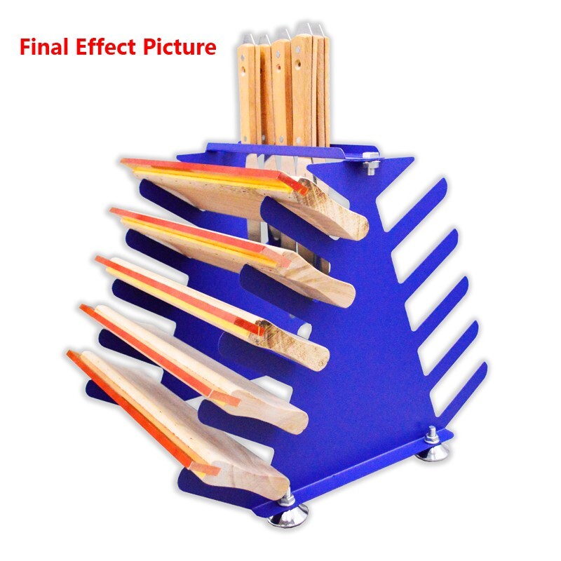 Desktop 5-layer Screen Printing Squeegee Holder for Placing Squeegee and Scraper