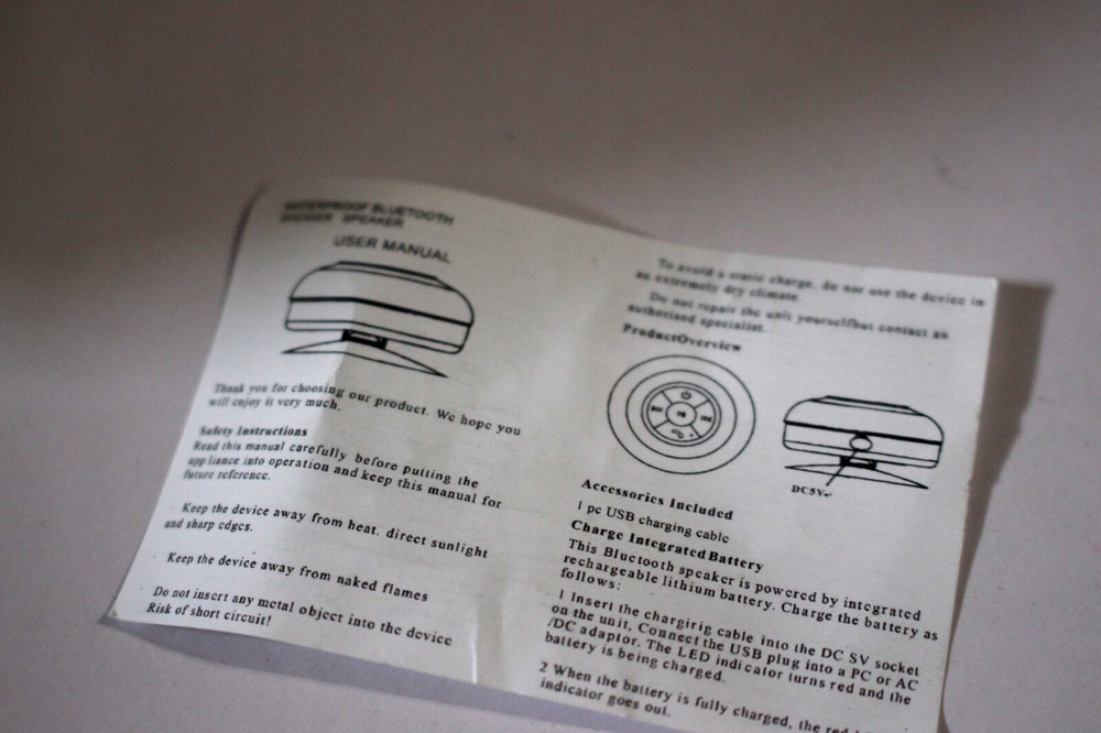 MINI BLUETOOTH WATERPROOF SHOWER SPEAKERS