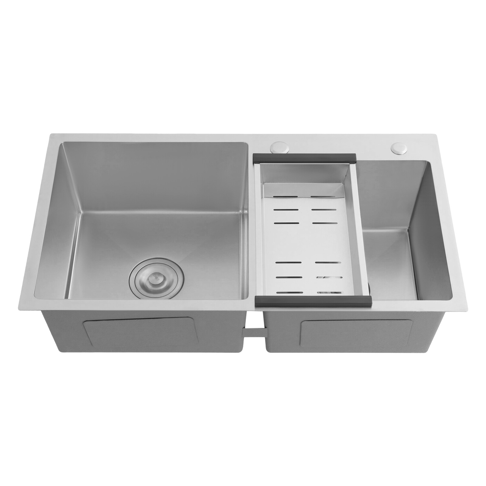 Stainless Steel Kitchen Sink Double Bowl Kitchen Sink with Drain Basket