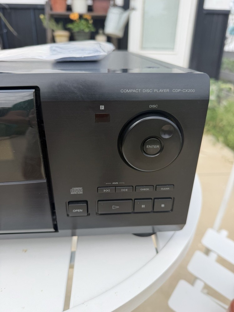 SONY CDP-CX200 Compact Disk MEGA STORAGE 200 CD PLAYER REMOTE MANUAL TESTED