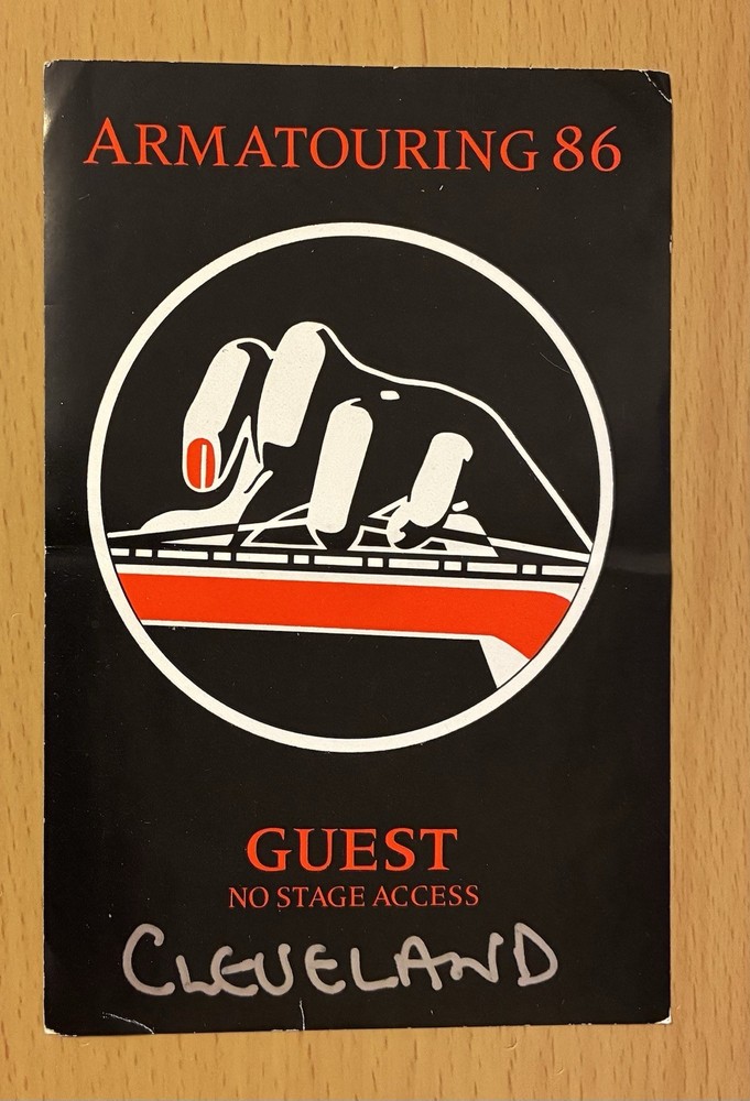 1986 JOAN ARMATRADING CLEVELAND CONCERT BACKSTAGE PASS
