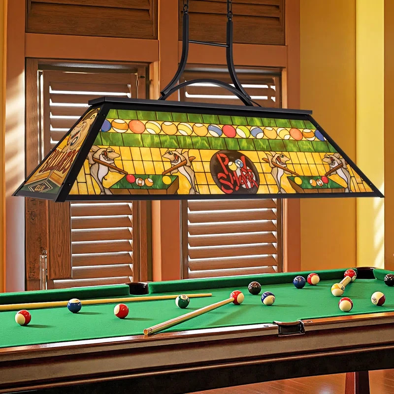 (2nd REDUCTION) Pool Table Light (Tiffany) (Billiard Design)