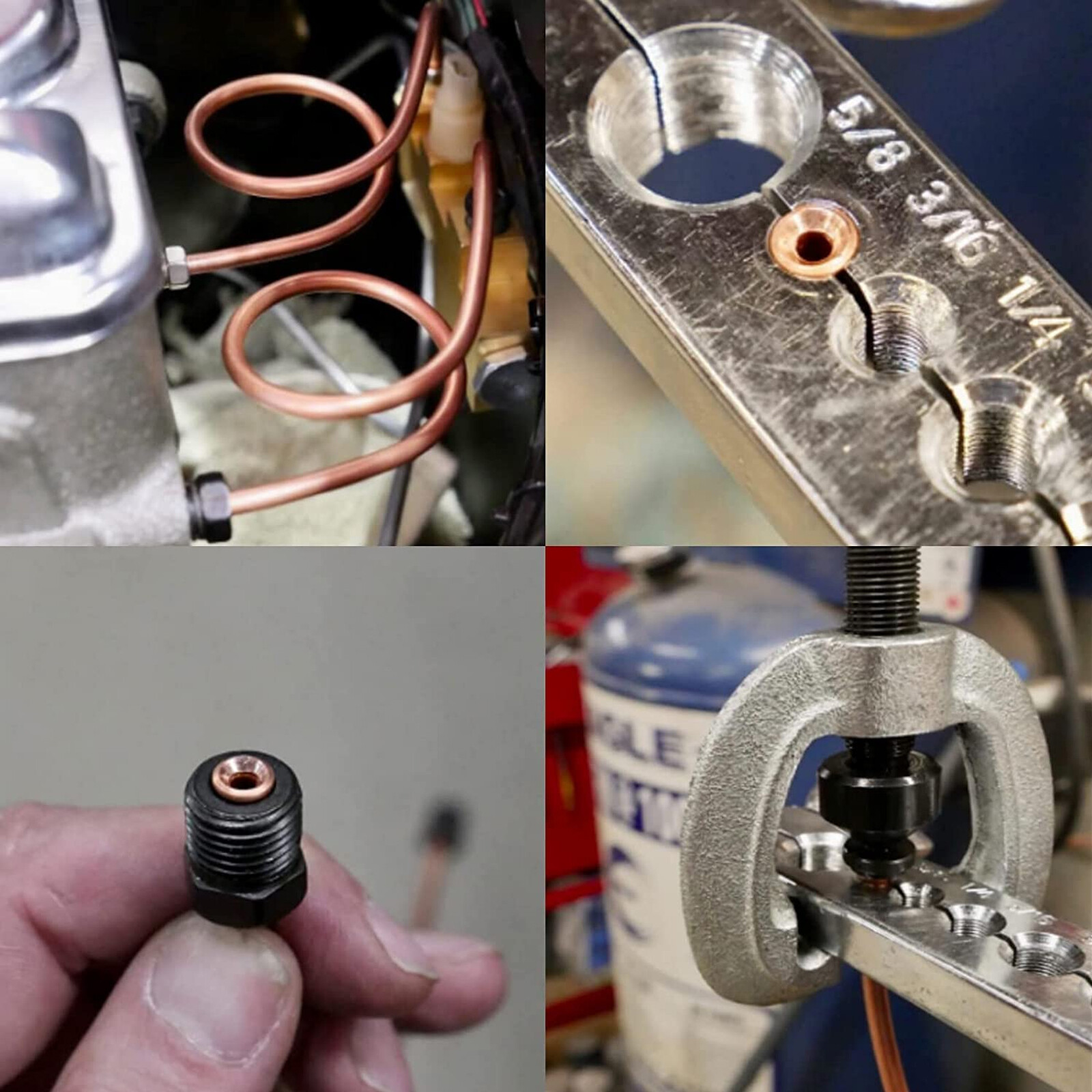 2x Copper Nickel Brake Line Tubing Kit 3/16 OD 25 FT Coil Roll All Size Fitting~