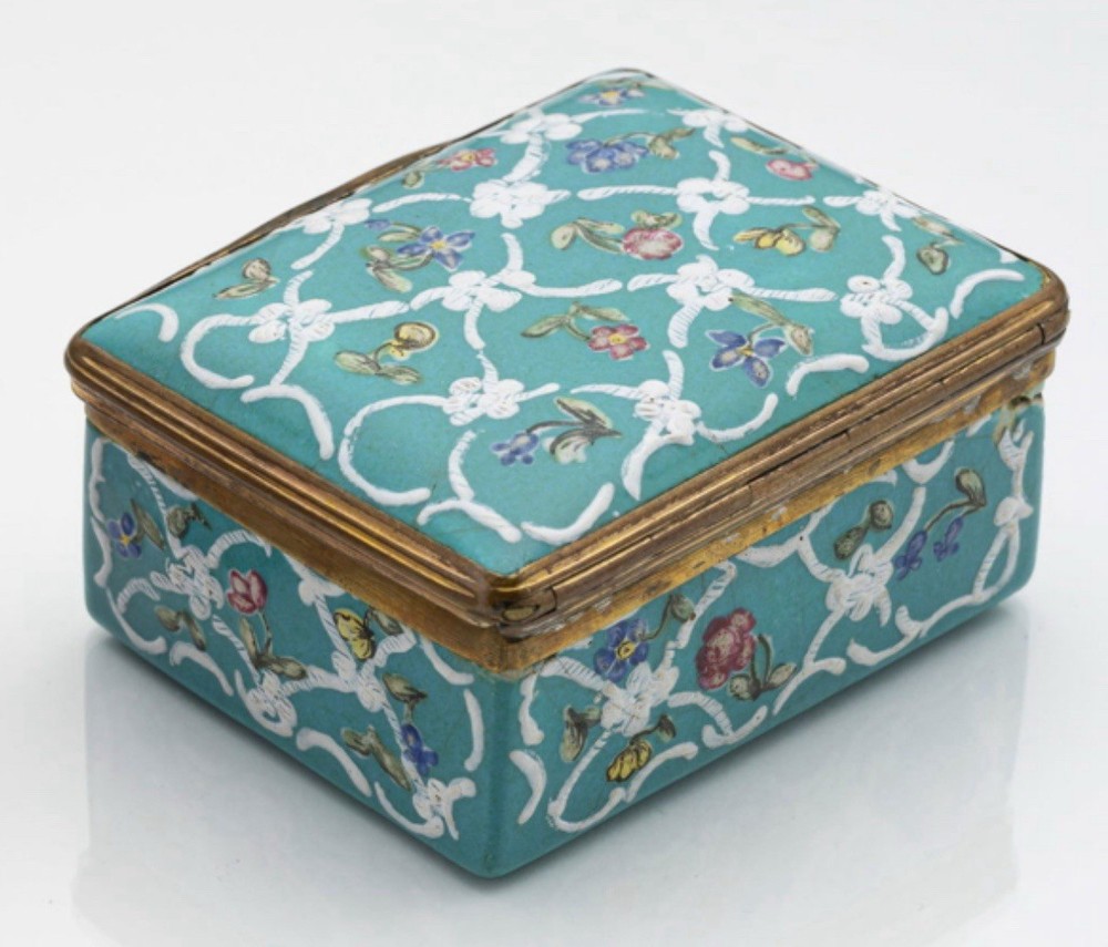18th Century Copper Enameled Snuff Box