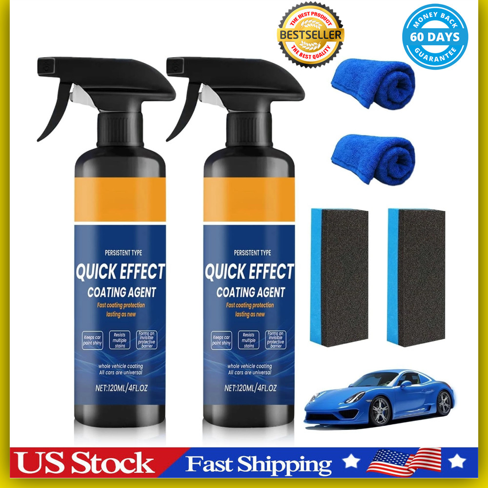 Advanced Car Quick-Acting Coating Agent Spray, Car Coating Spray, Quick Effect..