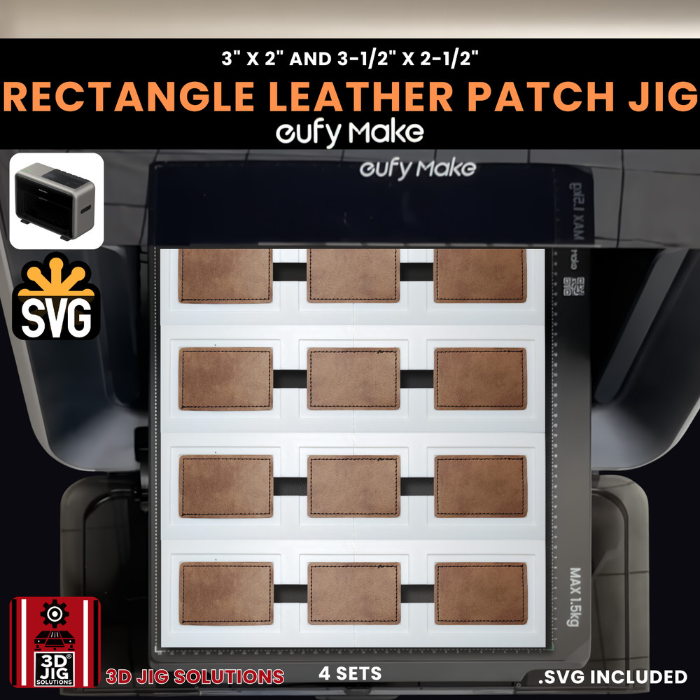 EufyMake E1 Jig | Rectangle Hat Patch UV Printer Fixture, UV Printing Alignment