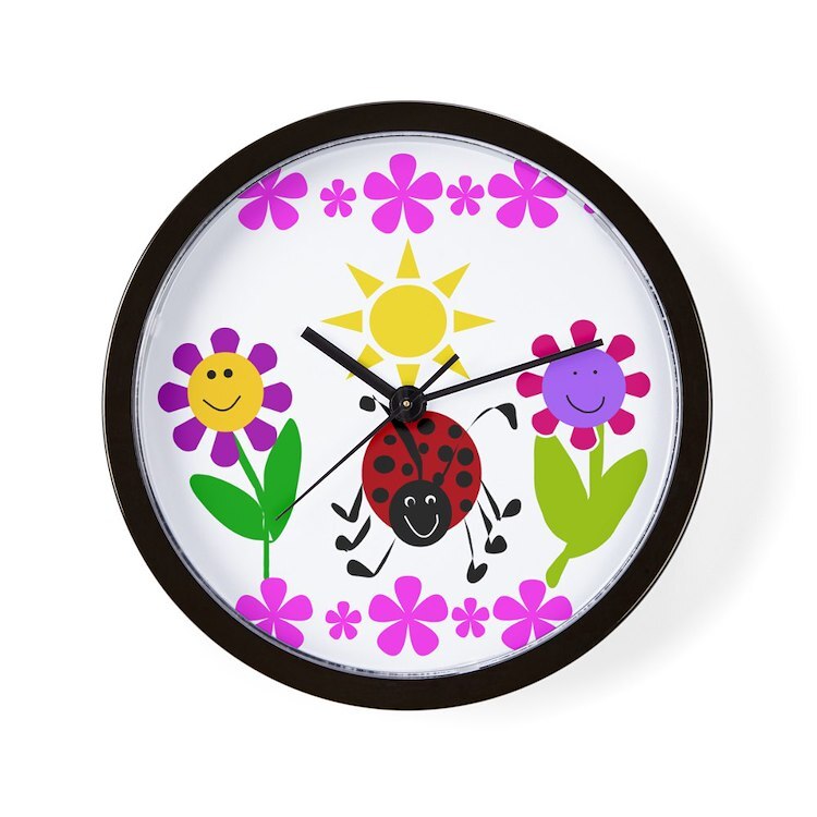 CafePress Ladybug Summer 10" Wall Clock (1135651992)