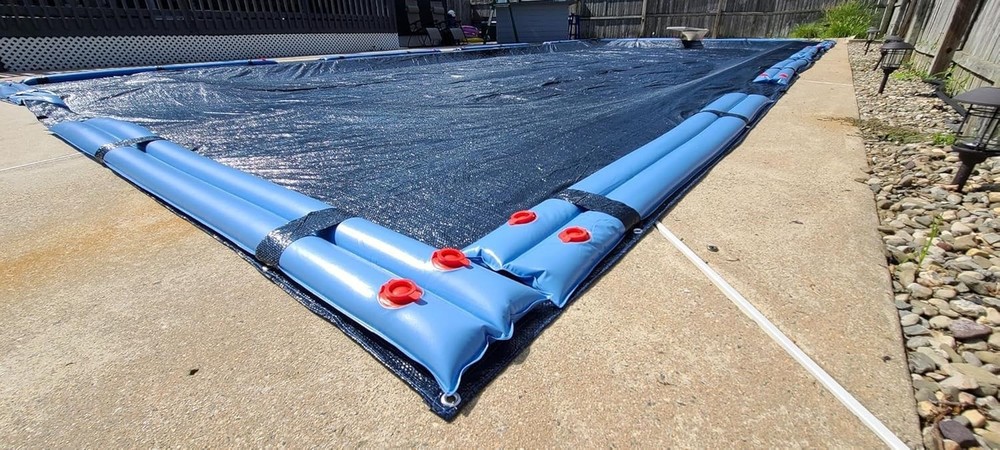 Inground Pool Winter Cover, Fits 16’ x 32’ Rectangle, Solid Blue – Superior S...
