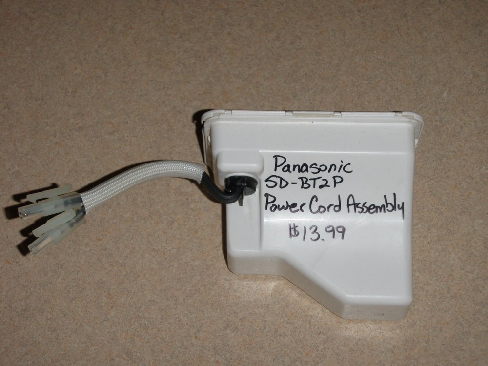 Power Cord Assembly for Panasonic Bread Maker Machine Model SD-BT2P