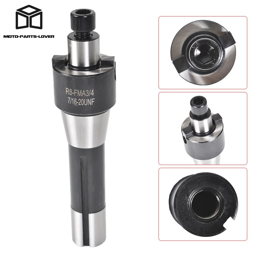 R8 Shank Shell Milling Arbor Adapter Holder For Machine 3/4"