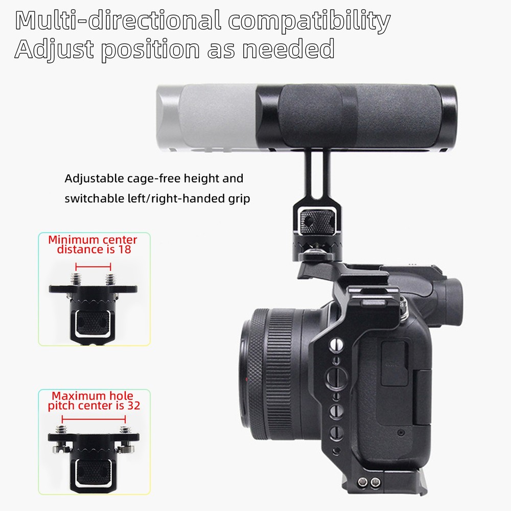 Mini Side Handle Camera Camera Cage Side Handgrip Aluminum Adjustable Hand Grips